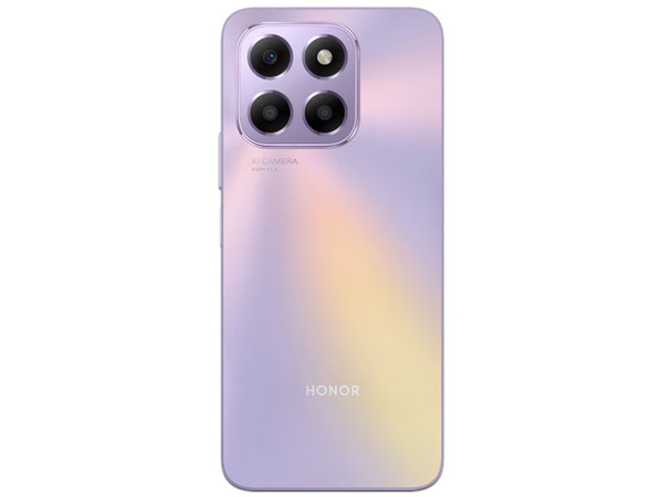 Smartphone Honor X6B Plus:
Procesador MediaTek Helio G85,
Memoria Ram de 8Gb, Almacenamiento de 256Gb,
Wi-Fi 5G, Bluetooth 5.1,
Android 14, Color Morado.