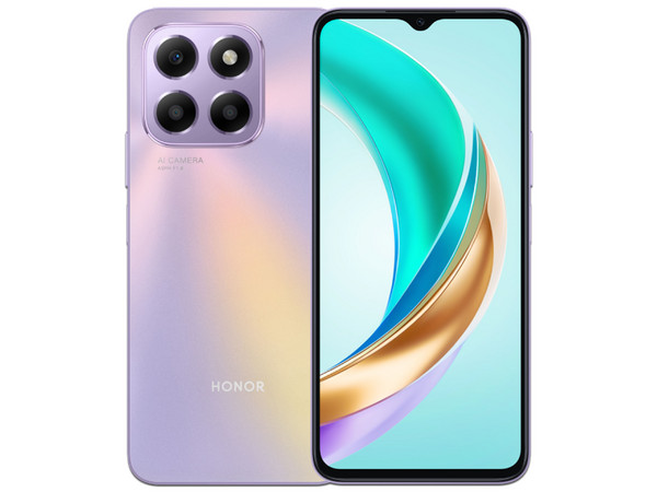 Smartphone Honor X6B Plus:
Procesador MediaTek Helio G85,
Memoria Ram de 8Gb, Almacenamiento de 256Gb,
Wi-Fi 5G, Bluetooth 5.1,
Android 14, Color Morado.