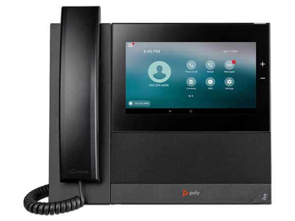 Teléfono Multimedia Empresarial Poly CCX 600, Soporta PoE, Microsoft Teams/SFB, Pantalla táctil de 7