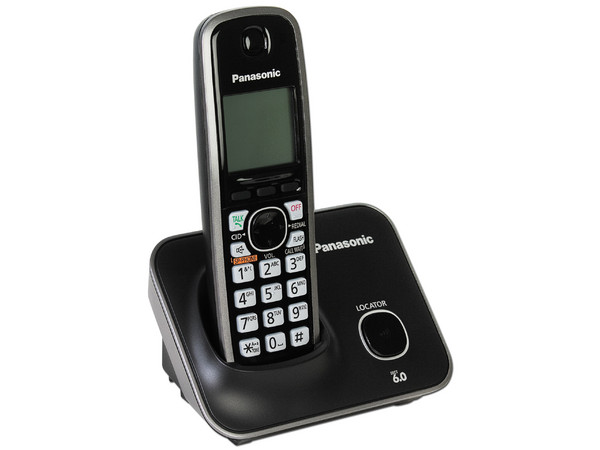 Teléfono analógico Panasonic KX-TG4111MEB con pantalla LCD de 1.8