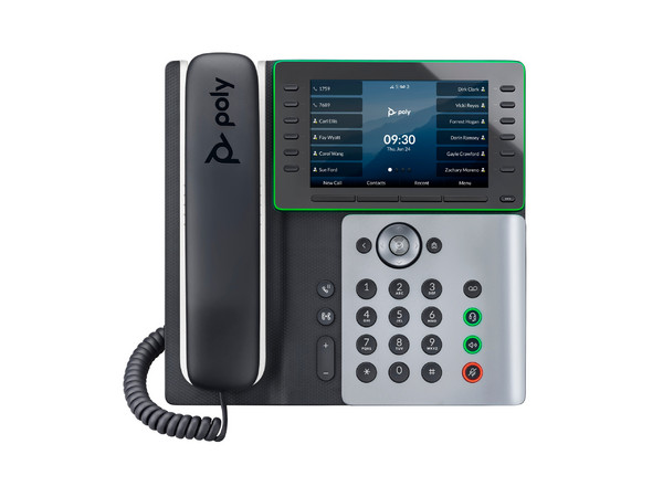 Teléfono IP Empresarial Poly Edge E500 hasta 12 lineas, Pantalla LCD de 5