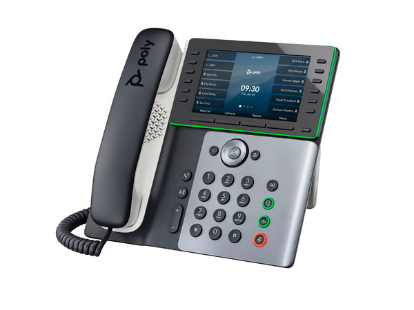 Teléfono IP Empresarial Poly Edge E500 hasta 12 lineas, Pantalla LCD de 5