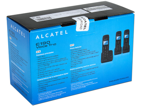 Teléfono inalámbrico Alcatel  E190 Voice Trio con identificador de llamadas y tecnología DECT 6.0.