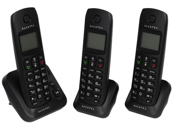 Teléfono inalámbrico Alcatel  E190 Voice Trio con identificador de llamadas y tecnología DECT 6.0.