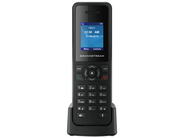 Teléfono Inalámbrico Grandstream DP720 con identificador de llamadas, Tecnología DECT 6.0 Digital y 200 números en memoria. Color Negro.
