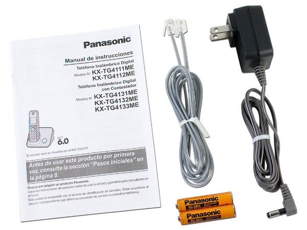 Teléfono Inalámbrico Panasonic KX-TG4111 con identificador de llamadas, Tecnología DECT 6.0 Digital y 50 números en memoria.