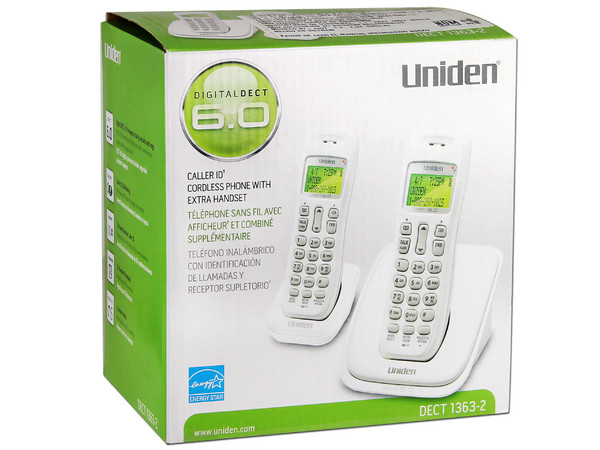 Teléfono Inalámbrico Uniden con Identificador de llamadas, Tecnología DECT 6.0, 2 Handset y 30 números en memoria