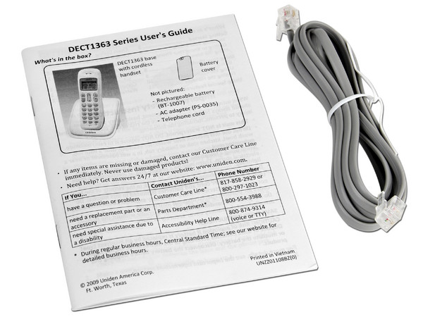 Teléfono Inalámbrico Uniden con Identificador de llamadas, Tecnología DECT 6.0 y 30 números en memoria.