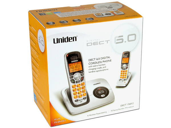 Teléfono Inalámbrico Uniden con Identificador de llamadas, Tecnología DECT 6.0, 2 Handset.
