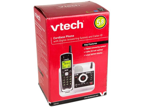 Teléfono Inalámbrico de 5.8 GHz Vtech con Identificador de llamadas, Contestadora Digital y 20 números en memoria.