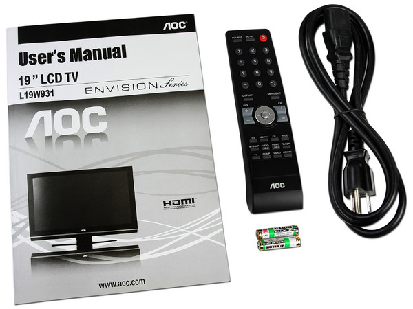 Televisión LCD Marca AOC L19W931 Widescreen 19