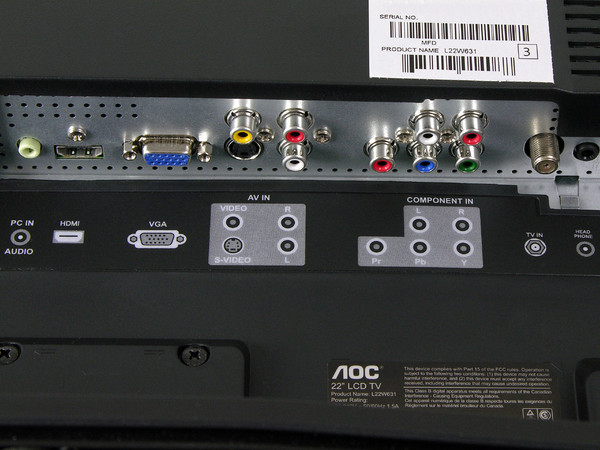 Televisión LCD Marca AOC Widescreen 22