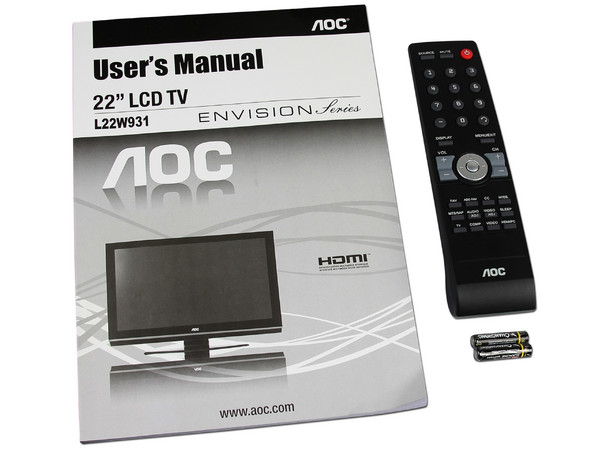 Televisión LCD Marca AOC L22W931 Widescreen 22