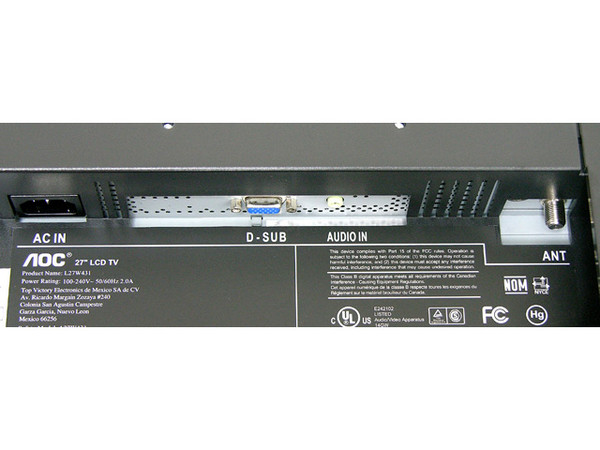Televisión LCD Marca AOC Widescreen 27