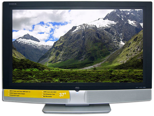 Televisión LCD Marca AOC Widescreen 37