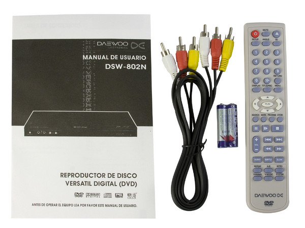 DVD DAEWOO DSW-802N con 2 entradas para Karaoke, Región 4