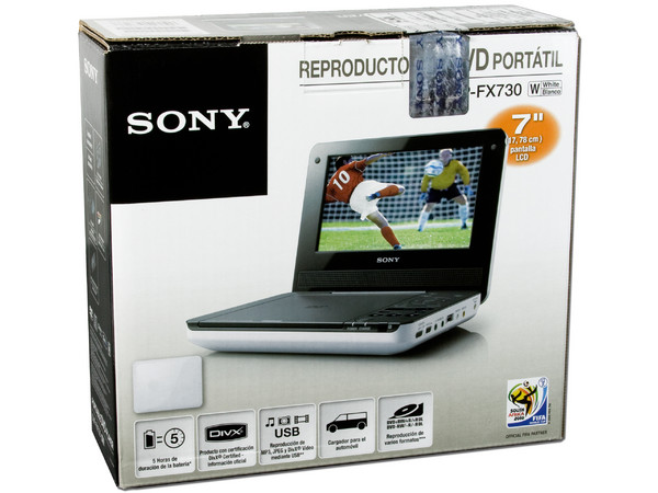 DVD Portátil Sony con pantalla de 7