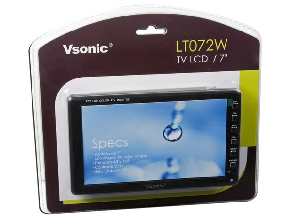 Televisión Portátil LCD Vsonic Modelo LT072W de 7