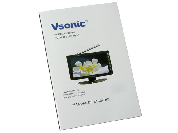 Televisión Portátil LCD Vsonic Modelo LT072W de 7