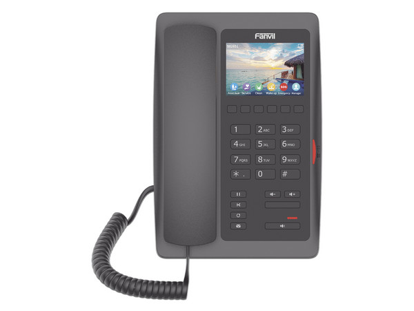 Teléfono IP Fanvil H5WB para Hotelería, 2 cuentas SIP, Pantalla LCD de 3.5