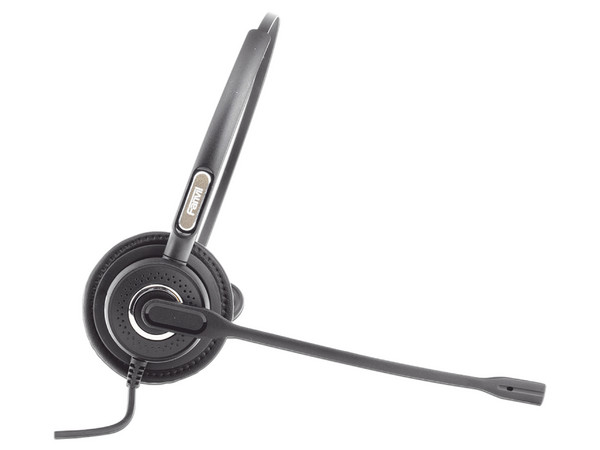 Diadema Monoaural Fanvil HT201 para teléfonos IP FANVIL y Polycom, Micrófono de cancelación de ruido, RJ-9, Cable de 1m.