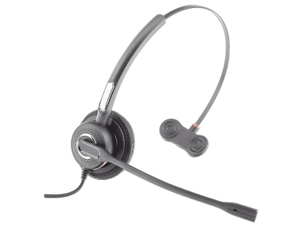 Diadema Monoaural Fanvil HT201 para teléfonos IP FANVIL y Polycom, Micrófono de cancelación de ruido, RJ-9, Cable de 1m.