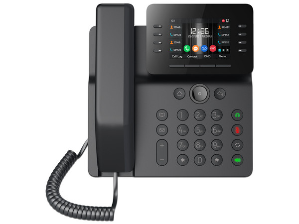 Teléfono IP Empresarial Fanvil V64 de 12 líneas SIP, Pantalla de 3.5