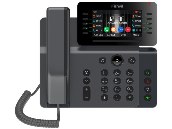 Teléfono IP Empresarial Fanvil V65, 20 líneas SIP, Pantalla de 4.3