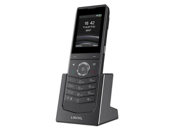 Teléfono Inalámbrico IP Fanvil W611W, 4 Líneas SIP, Wi-Fi 6, Bluetooth 5.0. Color Negro.