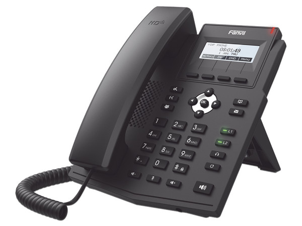 Teléfono IP Fanvil X1SP, 2 lineas SIP, Códec Opus, conferencia de 3 vías, PoE.