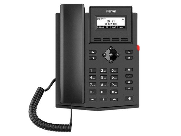 Teléfono IP Empresarial Fanvil X301P: Pantalla LCD de 2.3
