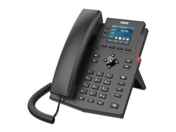 Teléfono IP Empresarial Fanvil X303P de 4 líneas SIP, Pantalla LCD de 2.4