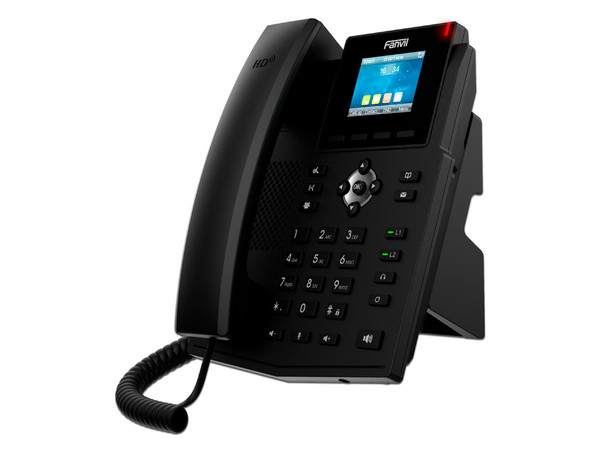 Teléfono IP empresarial Fanvil X3SP-V2 para 4 líneas SIP, Pantalla LCD de 2.4 pulgadas, Opus y conferencia de 3 vías, PoE.