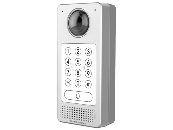 Videoportero IP Grandstream, cámara, teclado, micrófono y altavoz, RFID. Color Blanco.