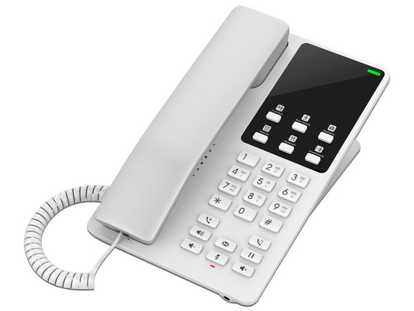 Teléfono IP Grandstream GHP620W, 2 Líneas SIP con 2 cuentas, 6 Teclas Programables, Wi-Fi 5. Color Blanco.