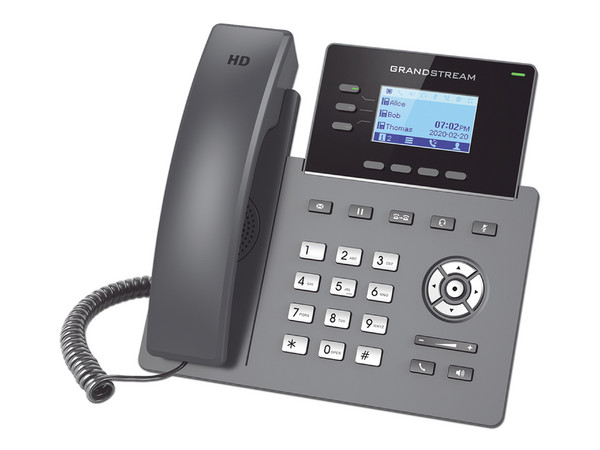 Teléfono IP Grandstream Networks GRP2603, Pantalla LCD retroiluminada, 3 líneas y 2 Puertos Gigabit.