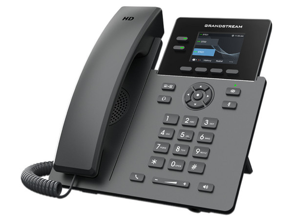 Teléfono IP GrandStream GRP2610P, 8 Teclas Virtuales, Conferencia de 5 Vías, PoE. Color Negro