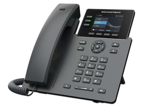 Teléfono IP Grandstream GRP2611G, de 3 Líneas, Pantalla LCD de 2.8