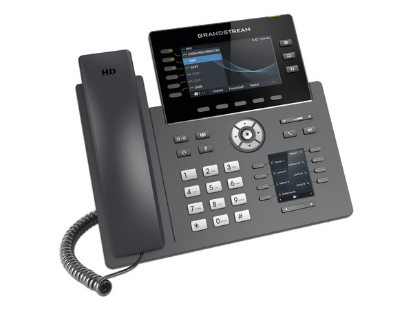 Teléfono de Alámbico IP Grandstream GRP2616, 6 lineas, 2 RJ45 Gigabit Ethernet.