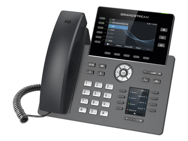 Teléfono de Alámbico IP Grandstream GRP2616, 6 lineas, 2 RJ45 Gigabit Ethernet.