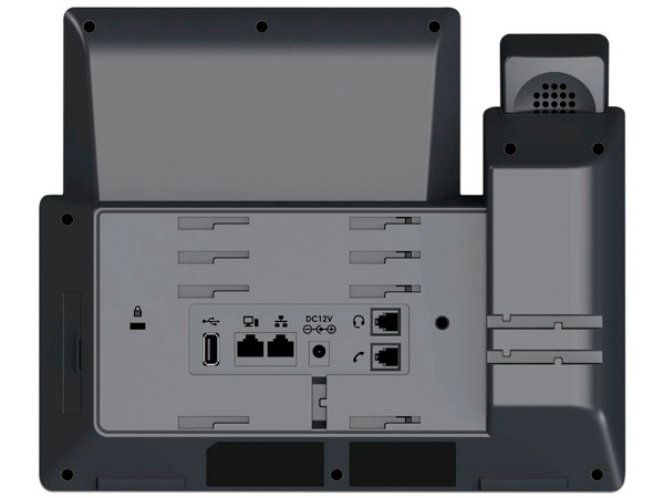 Teléfono IP profesional de 12 líneas Grandstream GRP2670, 6 cuentas SIP, Wi-Fi integrado, soporte Bluetooth, Fuente de alimentación universal.