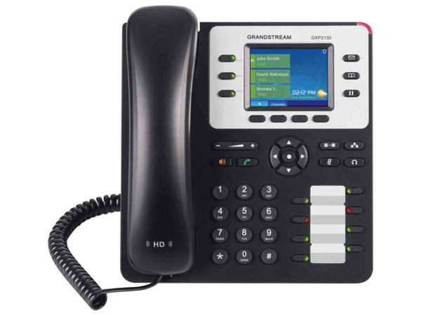 Teléfono IP GRANDSTREAM GXP-2130, Empresarial de 3 Líneas con 4 teclas de función, 8 teclas de extensión BLF, Conferencia de 4 vías, PoE.
