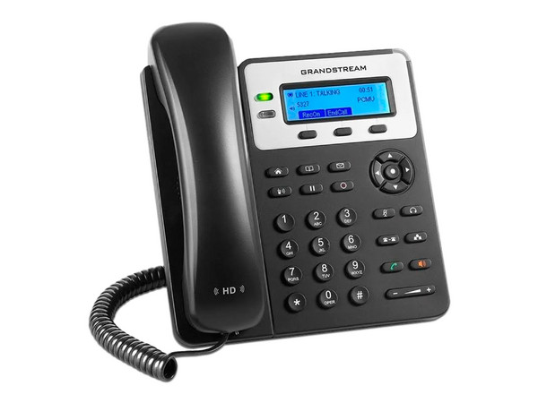 Teléfono Alámbrico Grandstream GXP1620, Básico de dos líneas. Color Negro.