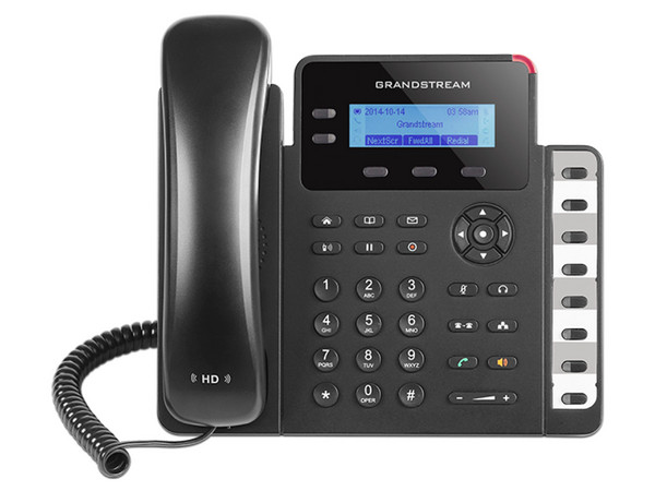 Teléfono IP GrandStream GXP1628, 2 cuentas SIP, 3 teclas de línea, conferencia de 3 vías, Soporta PoE.