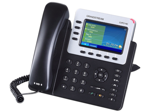Teléfono IP GrandStream GXP2140, 4 cuenta SIP, 4 líneas, conferencia de 5 participantes.