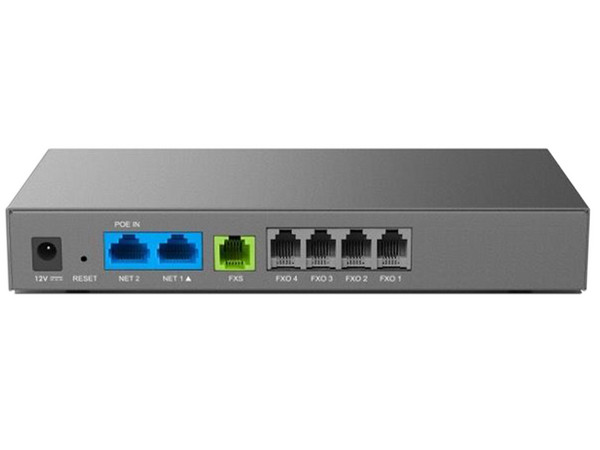 Adaptador VoIP Analógico Grandstream de 4 puertos FXO RJ-11, Admite 3 perfiles SIP, Conferencia de voz de 3 vías por puerto.