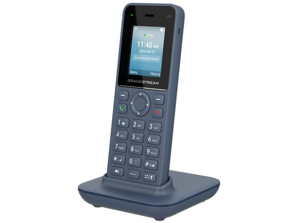 Teléfono IP Inalámbrico Grandstream WP816, Wi-Fi 6, Portátil, 2 Líneas, 2 Cuentas SIP, Voz HD, Bluetooth, Puerto USB Tipo C. Color Azul.