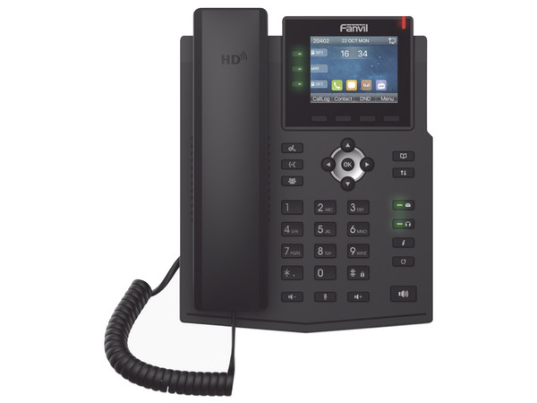 Teléfono IP Empresarial Fanvil X3U, 6 Líneas SIP, Pantalla LCD de 2.8