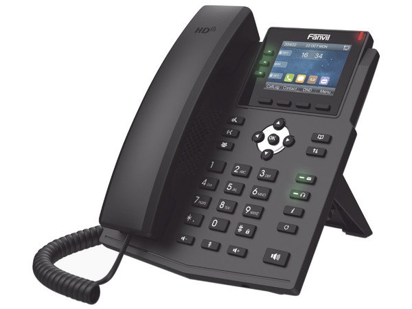 Teléfono IP Empresarial Fanvil X3U, 6 Líneas SIP, Pantalla LCD de 2.8