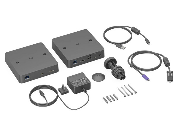Sistema BYOD Logitech Extend, HDMI, Compatible con Windows e iOS, Color Negro.